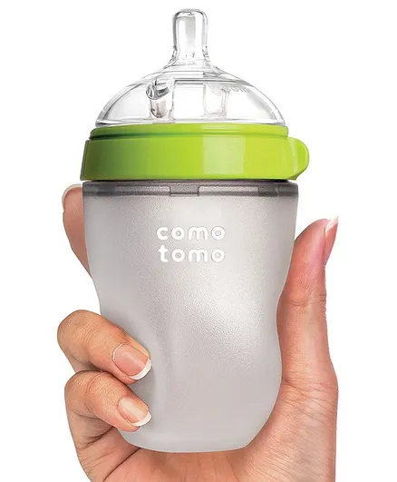 Comotomo Silicone Feeding Bottle Green - 250 ml