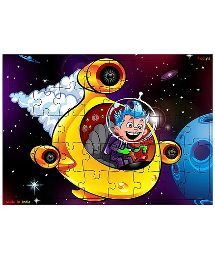 Fiddlys Wooden Jigsaw Space Hero Puzzle - 40 Pieces 
