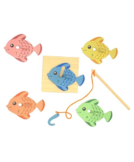 Wufiy Wooden Fishing Game - Multicolor 