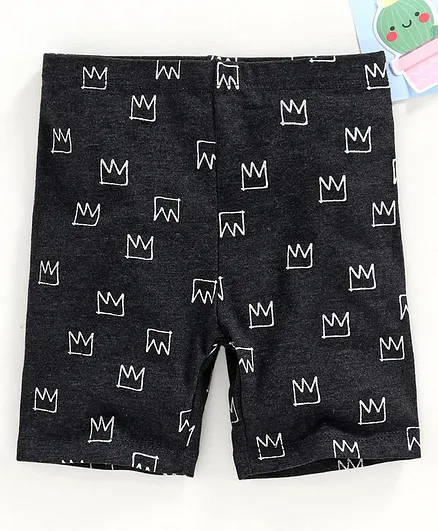 Fox Baby Printed Shorts - Black