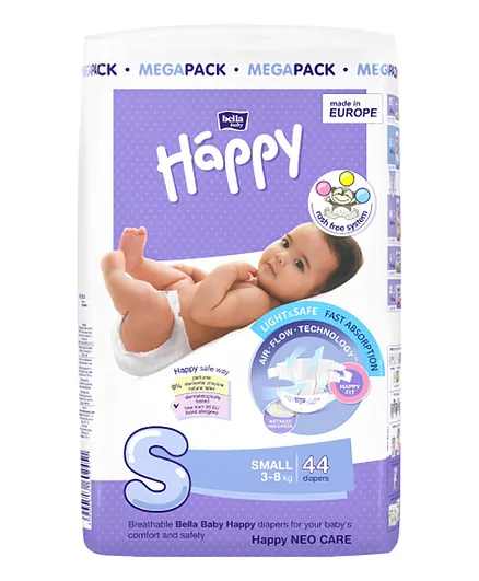 Bella Baby Happy Diapers Small - 44 Pieces