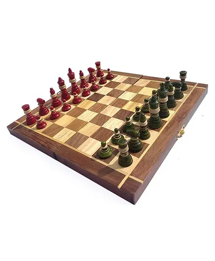 Aatike Wooden Chess Set - Brown