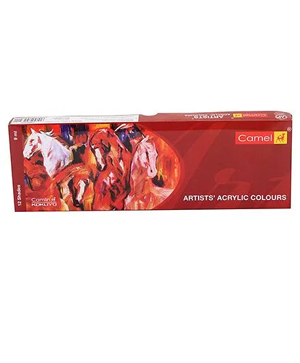 Camel Acrylic Color Box 9 ml Tubes - 12 Shades