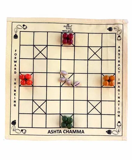 Ancient Living Ashta Chamma Board Game - Multicolour