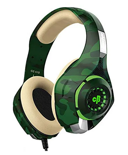 Cosmic Byte GS410 Wired Headset with Mic - Camo Green
