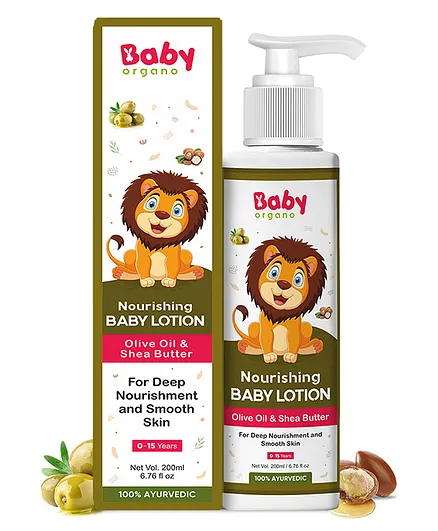 BabyOrgano Baby Lotion for Skin Nourishment with Shea Butter- 200ml