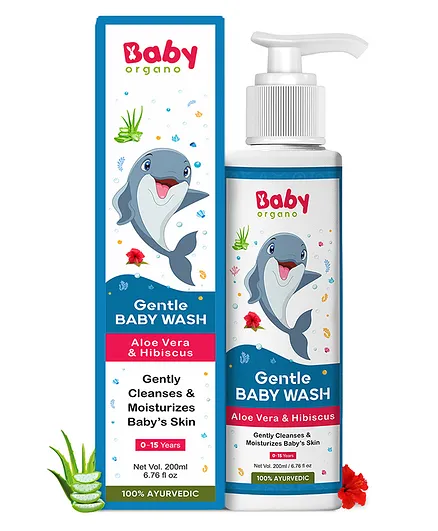 BabyOrgano Multipurpose Gentle Baby Wash White - 200 ml