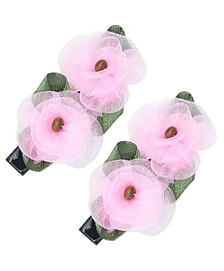 Funkrafts Flower Design Hair Clips - Pink