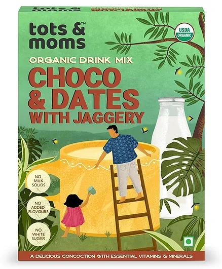 Tots & Moms Choco Dates Drink Mix with Jaggery - 200 gm