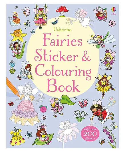 Usborne Fairies Sticker & Colouring Book - English