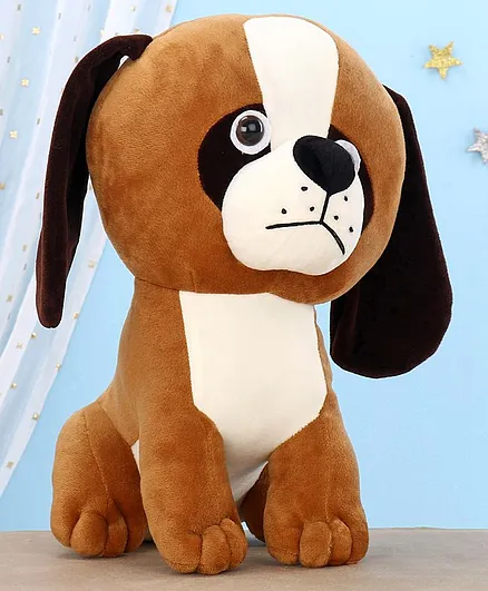 Play Toons Puppy Soft Toy Brown - Height 19 cm
