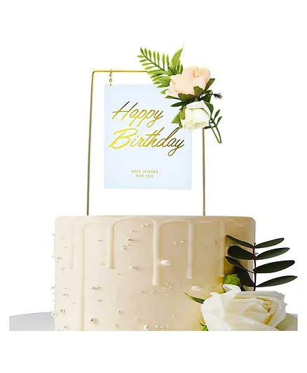 Party Propz Happy Birthday Cake Topper - Multicolor