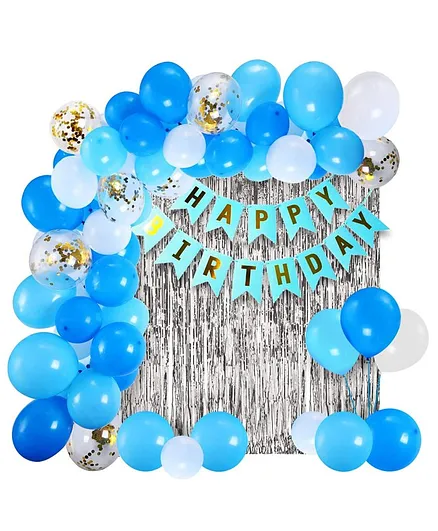 Party Propz Happy Birthday Decoration Kit Blue  - Pack Of 42