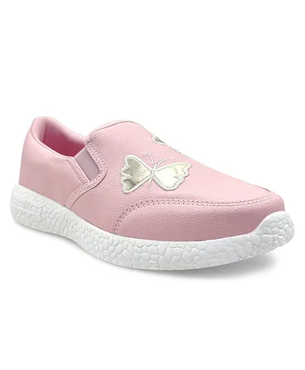 Buy KazarMax Butterfly Applique Slip On Shoes Peach for Girls (6-6 Years)  Online, Shop at 9097606