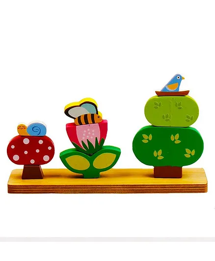 Little Jamun Pretty Garden Magnet Stackers - Multicolor