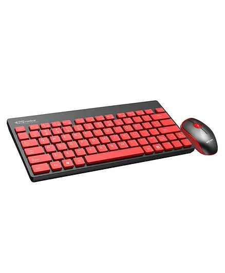 Portronics Key2 POR-372 Wireless Keyboard and Mouse Combo - Red Black