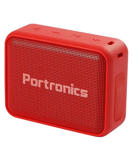 Portronics Dynamo POR-738 Bluetooth 5.0 Portable Stereo Speaker with TWS USB Music & FM Music - Red
