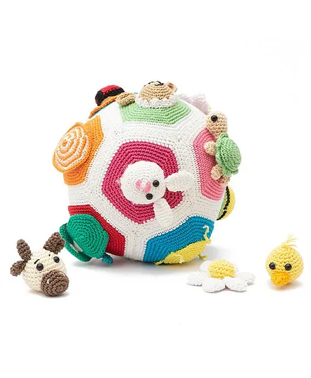  Happy Threads Crochet Activity Ball - Multicolour