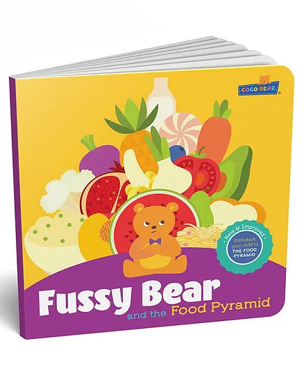 Coco Bear Fussy Bear And The Food Pyramid Board Book - English