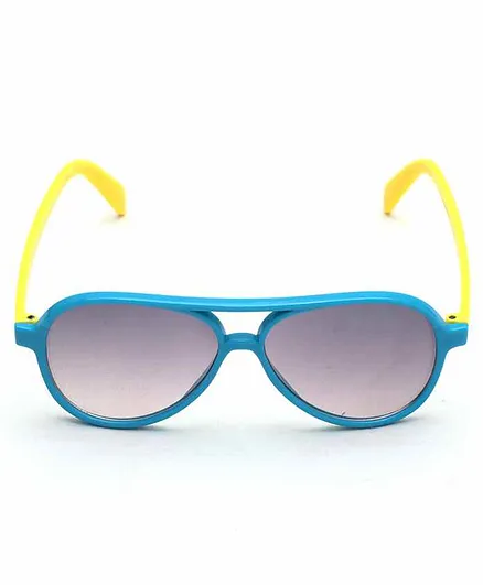 Spiky UV Protection Aviator Sunglasses - Blue 