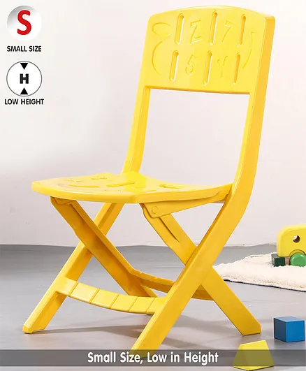 Sturdy Foldable Chair With Back Support - Yellow