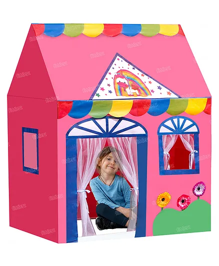 Fiddlerz Play Tent House Unicorn Print - Pink