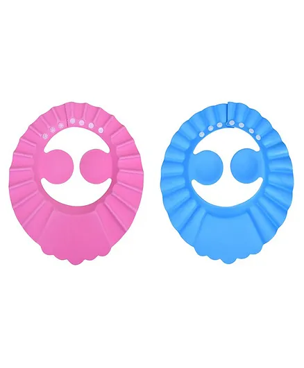 The Little Lookers Adjustable Bathing Baby Shower Cap Pack of 2 - Pink Blue