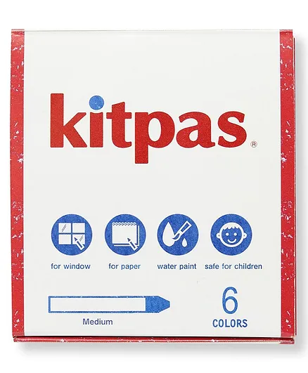 Kitpas Water Soluble Crayons Medium - Pack of 6