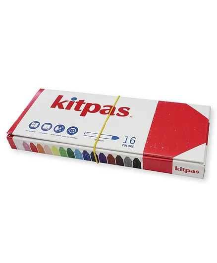 Kitpas Water Soluble Crayons Medium - Pack of 16