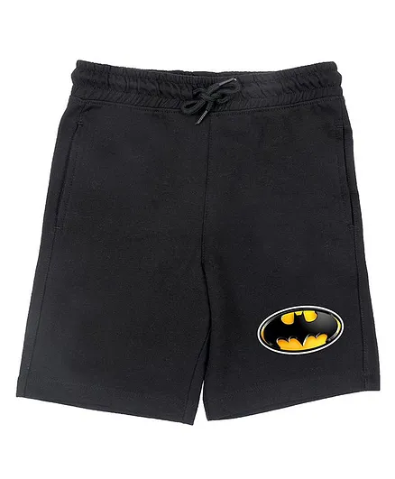 Batman By Crossroads Batman Symbol Print Shorts - Black