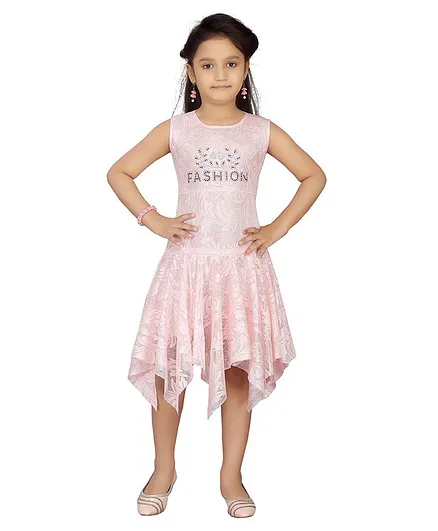 Aarika Sleeveless Fashion Embellished Dress - Pink