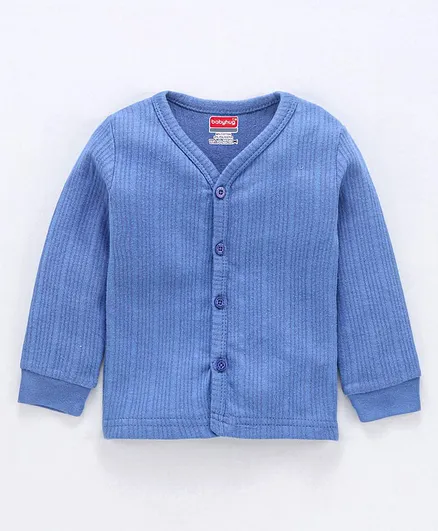Babyhug Full Sleeves Thermal Vest Solid - Blue