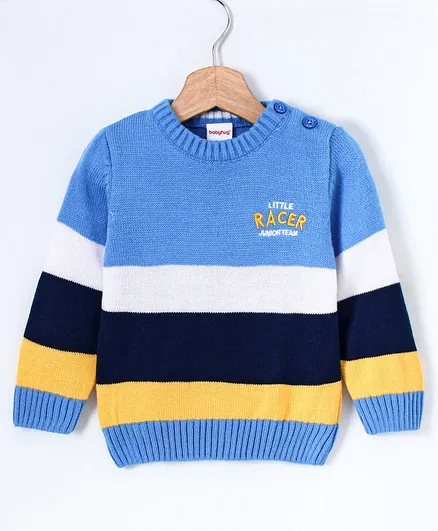 Babyhug Full Sleeves Pullover Stripes Sweater - Multicolour