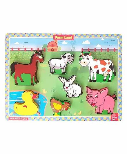 Skillofun Farm Animals Chunky Puzzle - 7 Pieces
