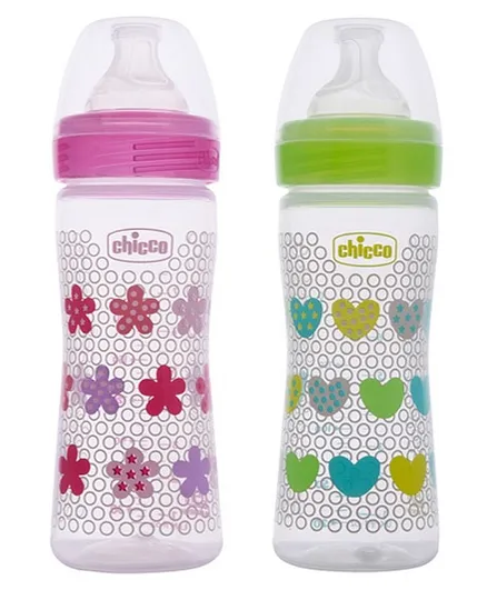 Chicco Bipack Well Being Bottle Pack of 2 Multicolour - 250 ml each
