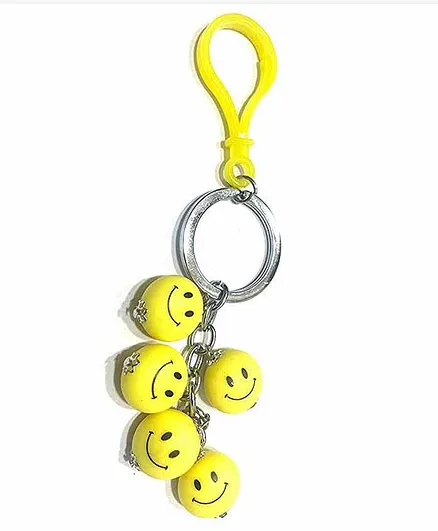 VAST Smiley Metal  Keychain - Yellow