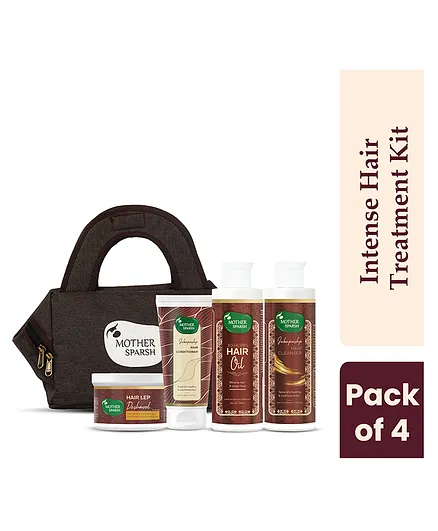 Mother Sparsh Intense Hair Treatment Kit With Bag - 4 Pieces