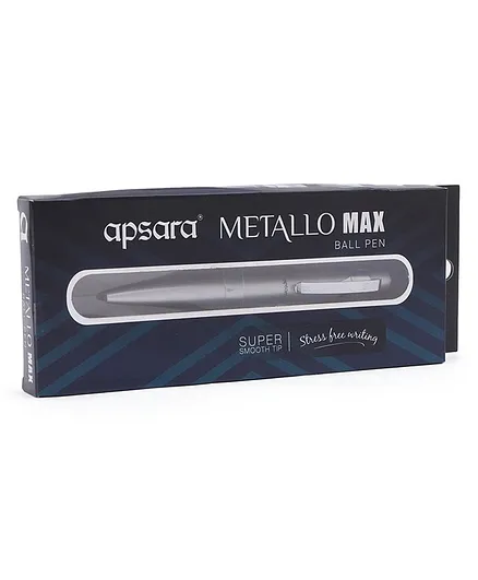 Apsara Mettalo Max Ball Silver Pen - Blue Ink