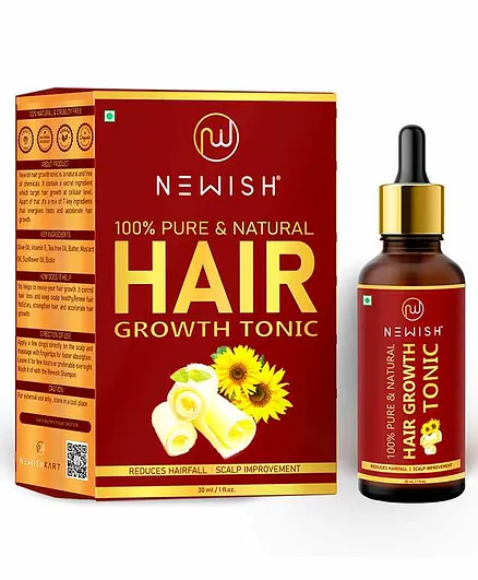Newish Hair Growth Vitalizer Tonic Oil - 30 ml Online in India, Buy at Best  Price from  - 9214402