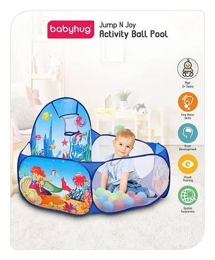 Babyhug Jump N Joy Aquatic Theme Activity Ball Pool - 50 Balls