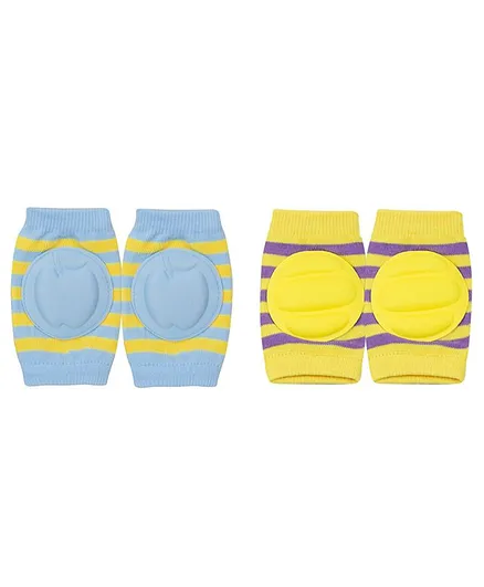 Baby Moo Cushioned Knee Pad Pack of 2 - Blue Yellow