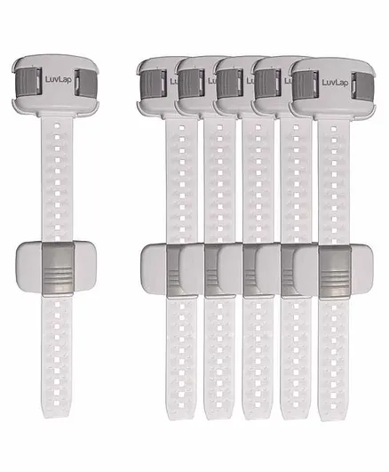LuvLap Adjustable Safety Furniture Lock Pack of 6 - White