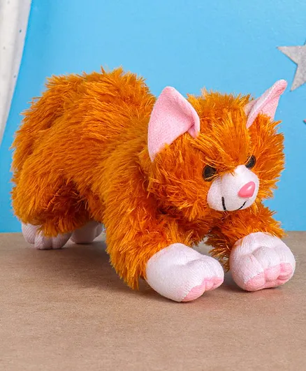 IR Cat Soft Toy Brown - Length 33 cm