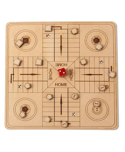 The Engraved Store Wooden Ludo Board Game