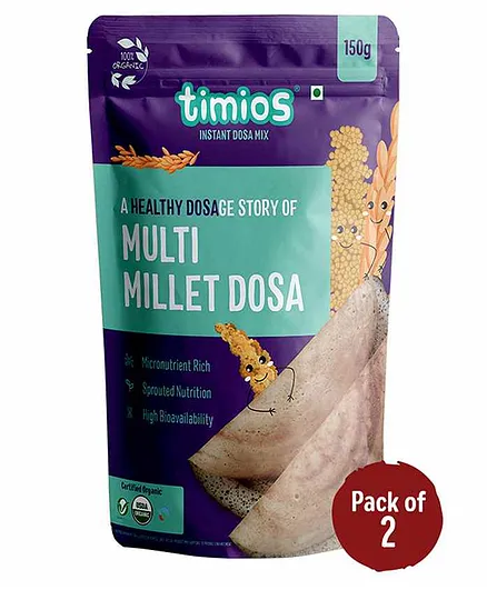 timios Supergrain Instant Dosa Mix Pack of 2 - 150 gm Each