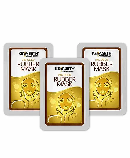 Keya Seth Aromatherapy 24K Gold Rubber Face Mask Pack of 3 - 30 gm each