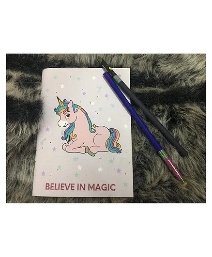 Caaju Unicorn Plantable Diary with 2 Plantable Pencil - Pink