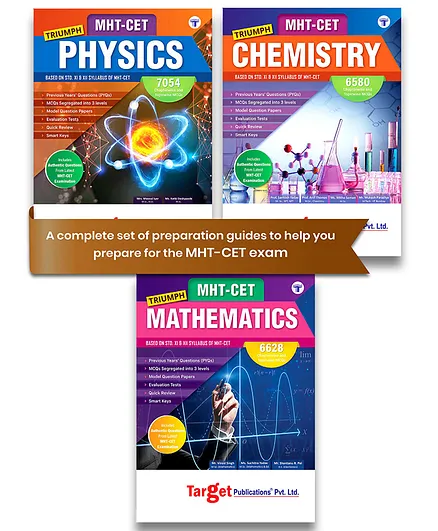 MHT-CET Triumph Physics Chemistry and Maths MCQ Books Combo of 3 - English