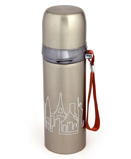 Baby Moo Stainless Steel Water Flask Silver - 600 ml