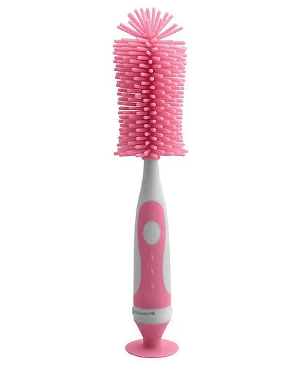 Fisher-Price Fisher Price Silicone Bottle Brush Set for Baby Feeding Bottle and Nipple. Pink